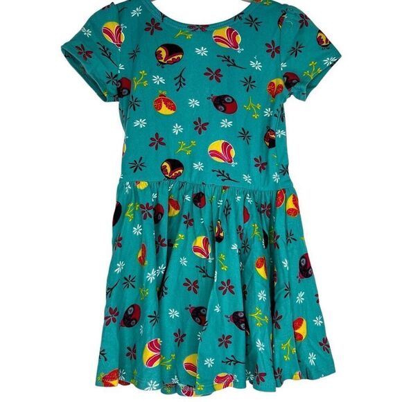 NEW Dot Dot Smile Multicolor Ladybug Blue Cap Sleeve Dress 12-24M - Picture 7 of 8